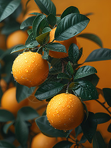 橙色果实背景图片