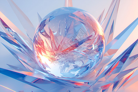 水晶玻璃艺术背景背景图片