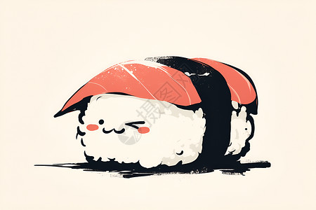 可爱的小寿司背景图片