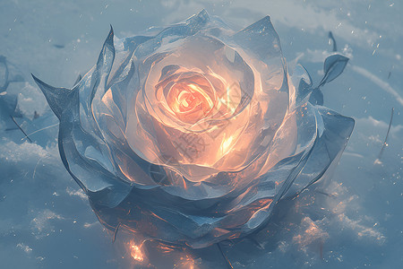 冰舞玫瑰背景图片