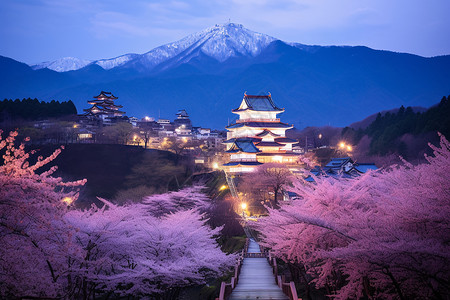 通往成功的阶梯通往传统建筑的阶梯背景