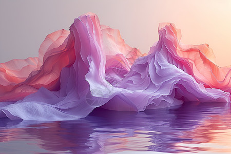色彩缤纷的冰山插画