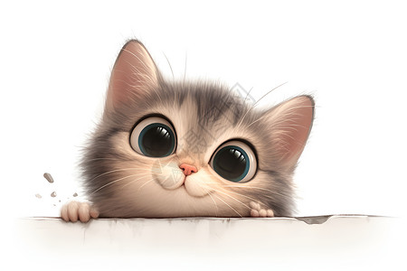 卡爱猫咪的插画背景图片