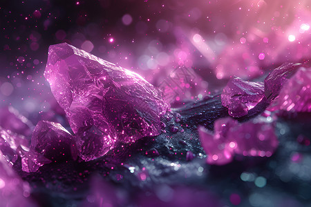 紫晶枣紫晶色的光线插画