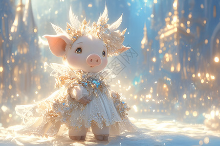 童话中的小猪仙子背景图片