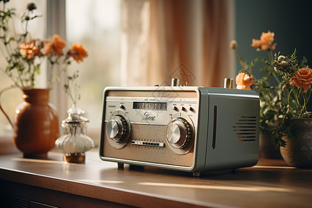 怀旧魅力收音机背景图片