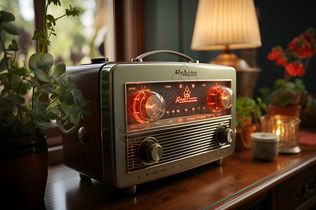 时光机器怀旧时光复古收音机背景