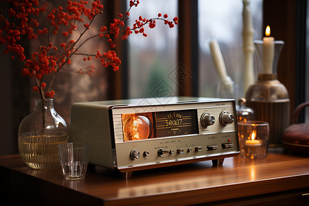 时光机器怀旧时光中的收音机背景