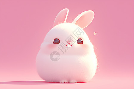 可爱的小兔子插图背景图片