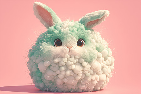 棉花的玩偶兔子背景图片