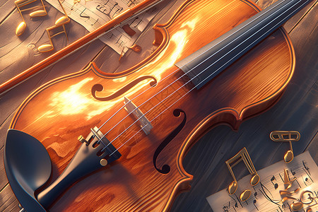 小提琴音符音符花纹高清图片