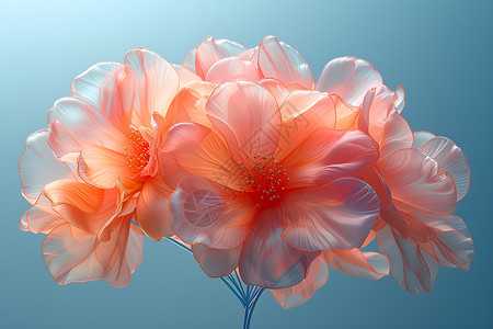 梦幻透明素材透明的花朵背景