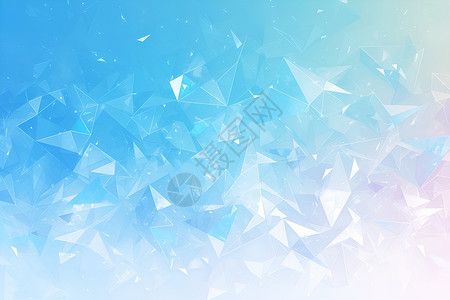 几何玻璃质感的蓝色背景背景图片