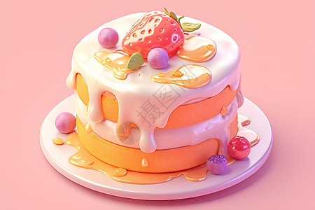 甜美诱人的蛋糕背景图片