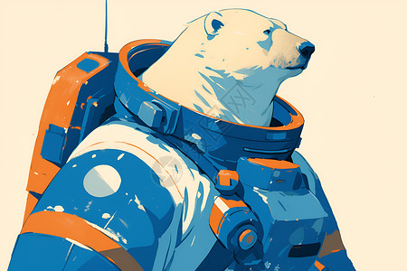 北极熊探险背景图片