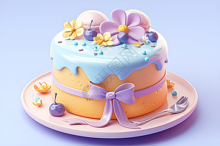 精致的甜品蛋糕背景图片