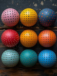 彩色点小球九个小球背景