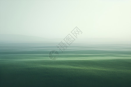 宁静的草原模糊的雾气高清图片