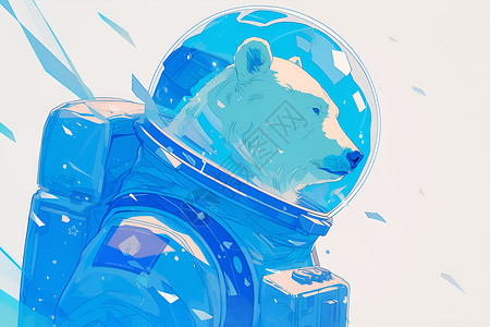 蓝色的熊背景图片