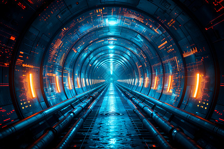 空间感的隧道背景图片