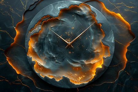 星夜中的时钟背景图片