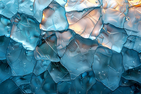 冰纹理冰窗玻璃背景插画