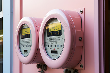 粉色计时器计量器千瓦时高清图片