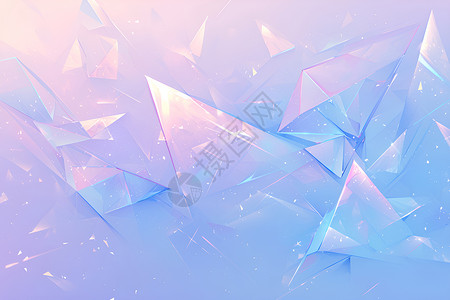 水晶幻彩蓝粉抽象壁纸高清图片