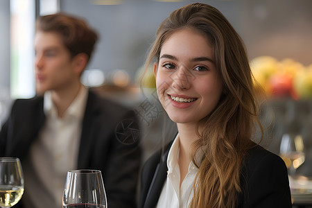 酒会上的职业女性背景图片