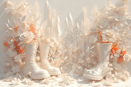 花仙子的鞋子背景图片