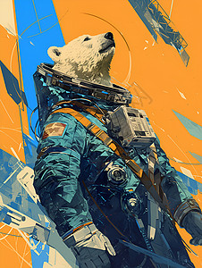太空中的北极熊高清图片