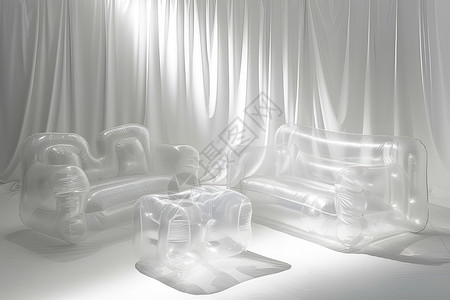 透明塑料家具背景图片