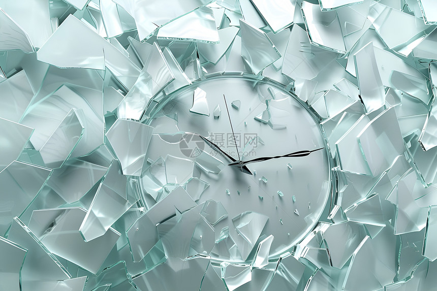 时间的碎片玻璃图片