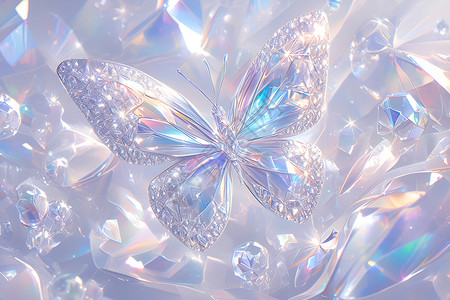 透明翅膀钻石翅膀的蝴蝶设计图片