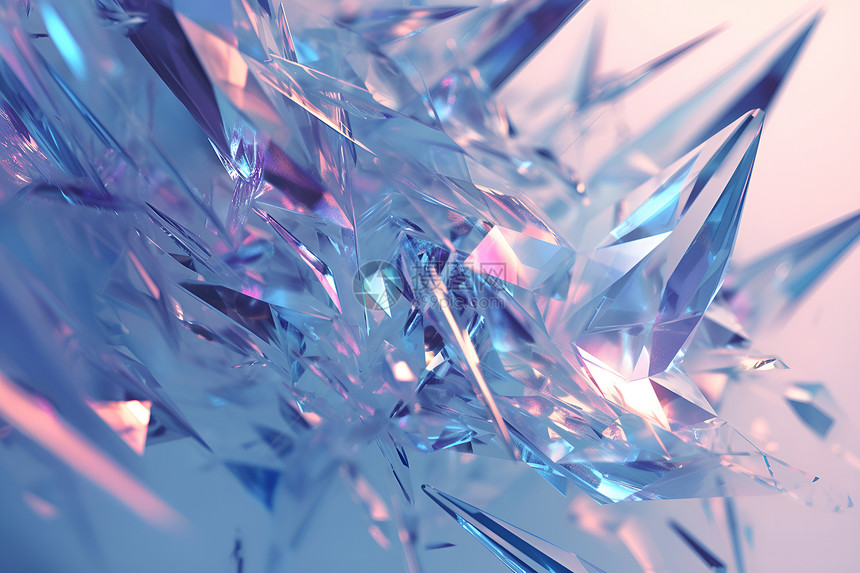 水晶立方体的抽象设计图片