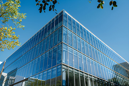 透明建筑素材高楼的玻璃外墙背景