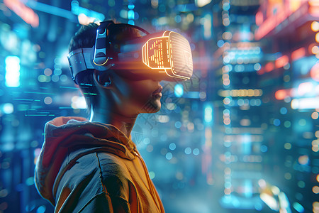 科技VR缤纷光影背景