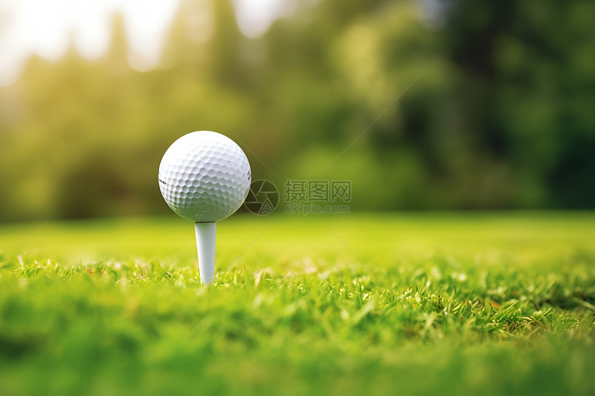 草坪的高尔夫球图片