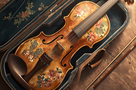 巴洛克小提琴背景图片