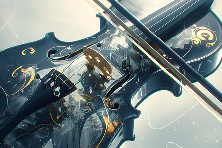 阳光下的小提琴背景图片