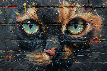 猫的涂鸦元素背景图片
