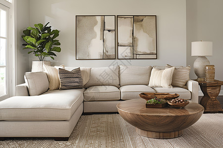 温馨的客厅柔软沙发高清图片