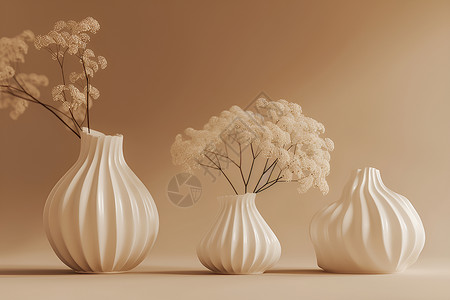 淡雅瓷花瓶植物瓷花瓶高清图片