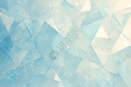 冰晶立体蓝色背景背景图片