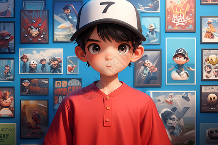 棒球少年背景图片