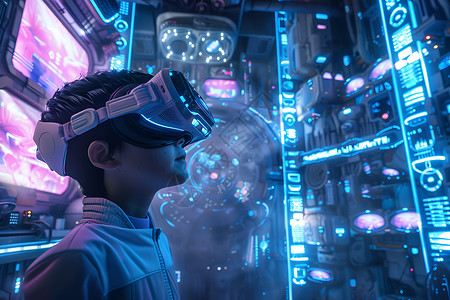 VR虚拟VR眼镜体验设计图片