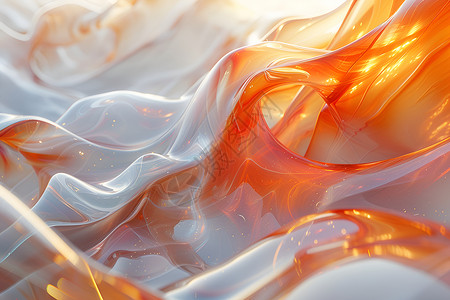 橙色抽象玻璃艺术设计图片