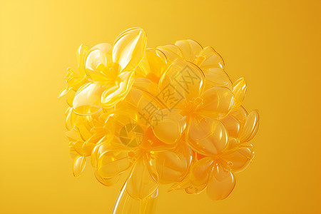 黄色气球花朵背景图片