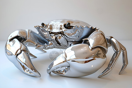 蟹肥美闪耀的银蟹设计图片