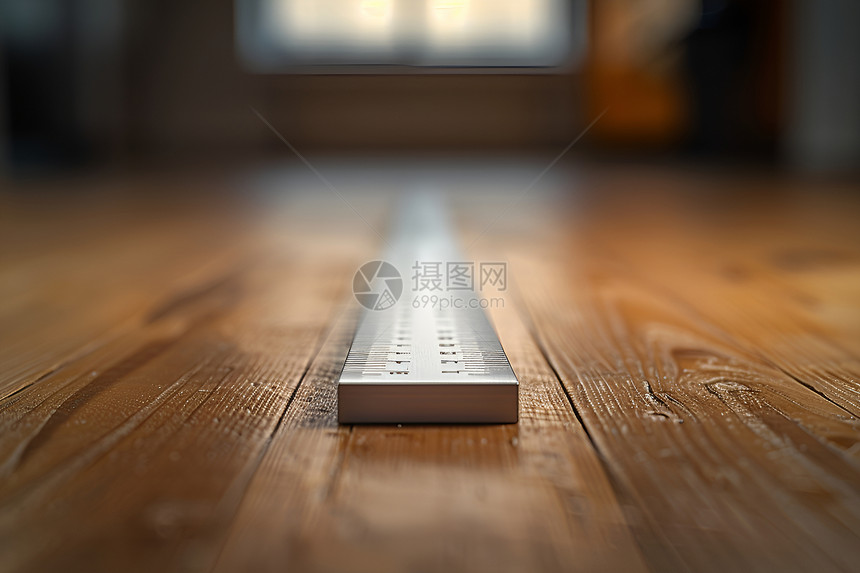 木地板上的尺子图片